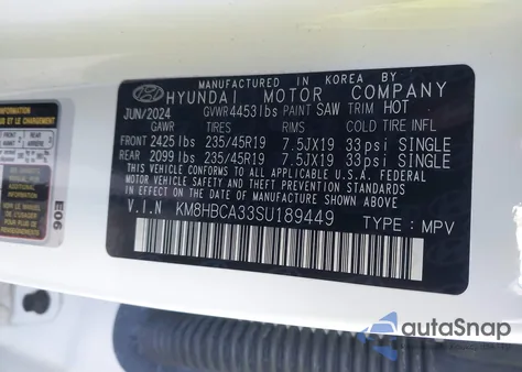 2025 Hyundai Kona N Line S from USA, damaged, VIN KM8HBCA33SU189449